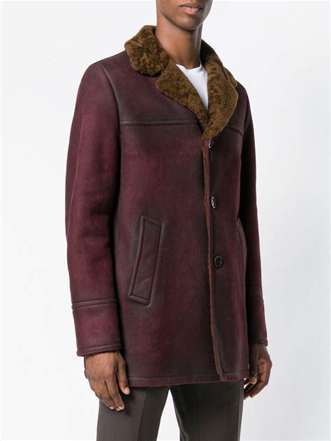 prada red shearling coat cost|Prada Faux Fur and Shearling Coats .